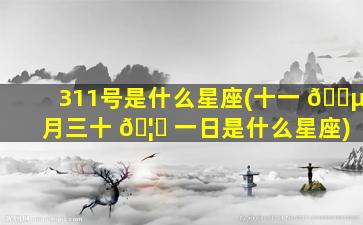 311号是什么星座(十一 🌵 月三十 🦄 一日是什么星座)